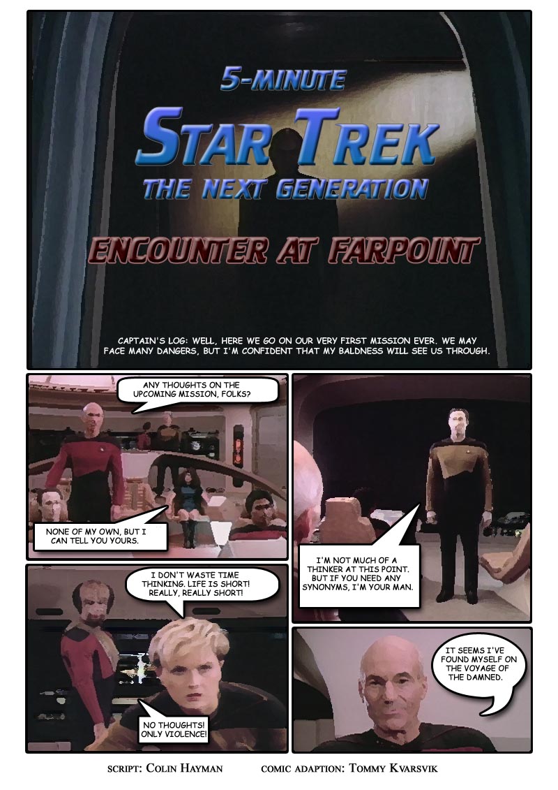 Five-Minute Encounter at Farpoint Comic